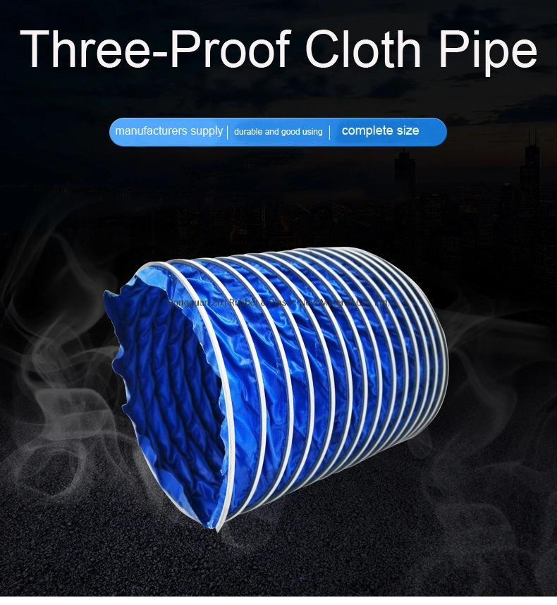 Heat Resistant Flexible Spiral PVC Collapsible Round Flexible Metal Exhaust Pipe